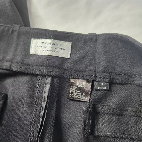 Tahari Women's Size 8 Black Wide Leg Career Pants New - Picture 4 of 7